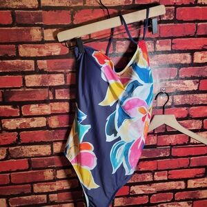La Blanca Navy and Multicolor Floral One Piece Swimsuit